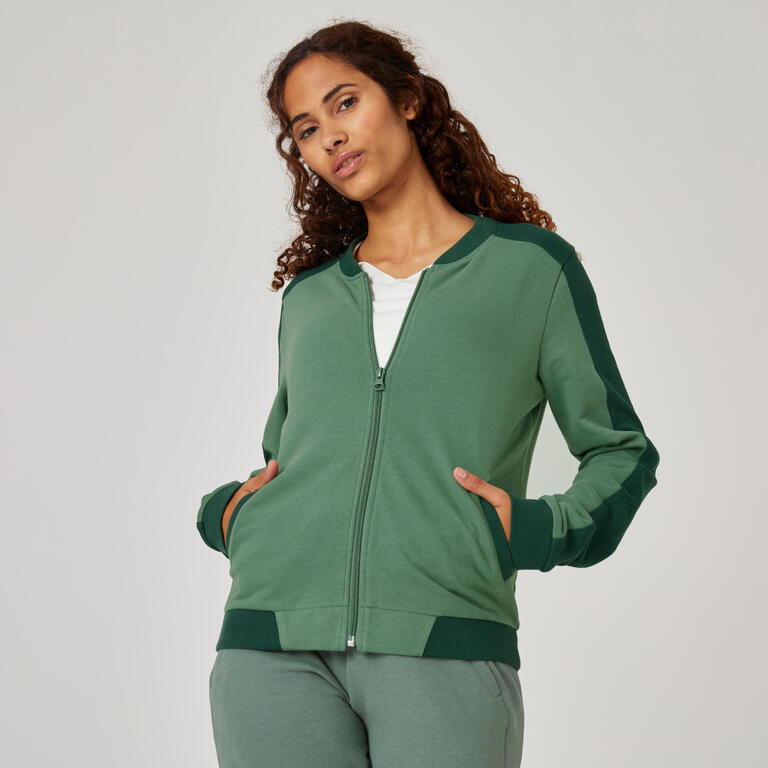 CottonMill Women's 100% Cotton Zip Up Heavyweight Sweatshirt, Park Green,  Small : : Clothing, Shoes & Accessories