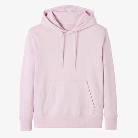 Sudadera fitness con capucha Mujer Domyos 500 lila