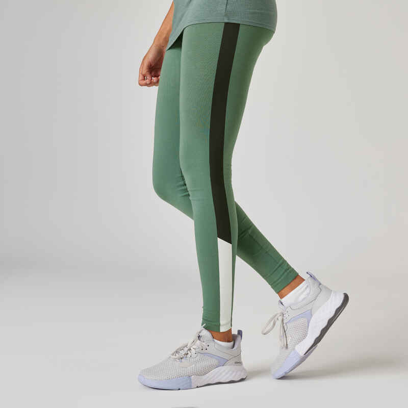 Fitness Cotton Leggings Fit+ - Green