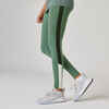 Women's Cotton Fitness Leggings - Eucalyptus Green Print