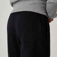 Men's Slim Fitness Jogging Bottoms 500 - Black