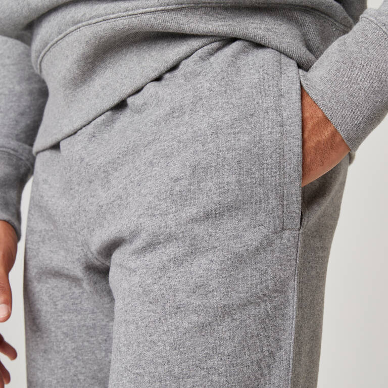 Men's Fitness Jogging Bottoms 500 Essentials - Grey