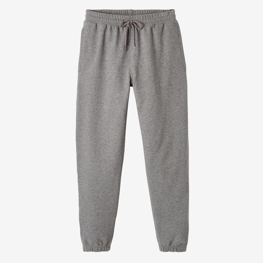 Men's Fitness Jogging Bottoms 500 Essentials - Grey