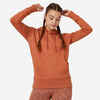Sieviešu fitnesa džemperis ar kapuci “500 Essentials”, sēpija