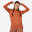 Sweatshirt com Capuz Fitness Mulher 500 Essential Sépia