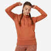 Women's Long Fitness Hoodie - Sepia Brown