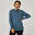 Sweatshirt com Capuz Fitness Mulher 500 Essential Azul Pato