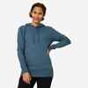 Women's Long Fitness Hoodie - Slate Blue