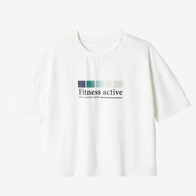 T-Shirt Loose Blanc avec Imprimé