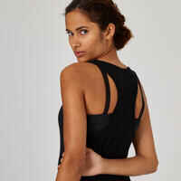 Top Slim 500 Fitness X-Rücken Synthetik Damen schwarz 