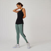 Débardeur slim fitness femme - 500 Noir