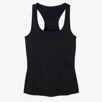 Women's Slim-Fit Fitness Tank Top 500 - Black