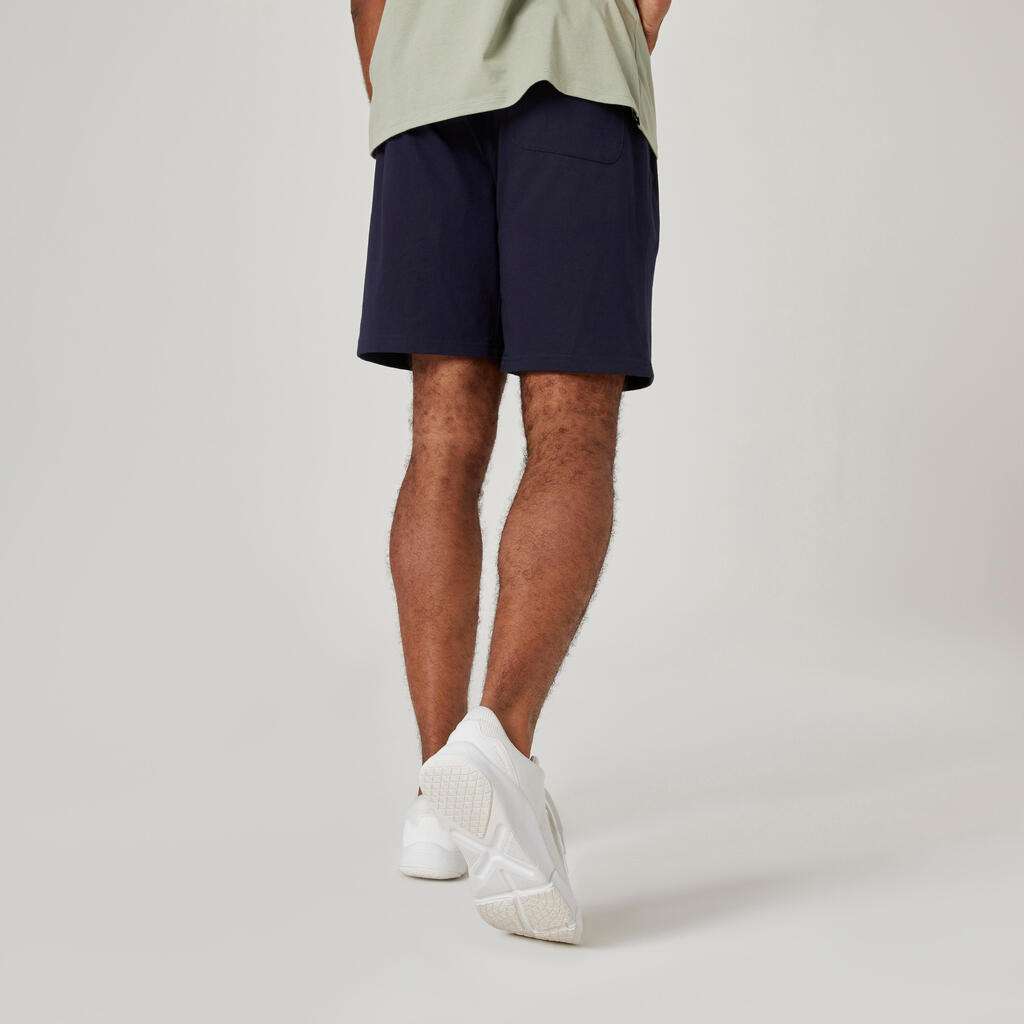 Men's Fitness Shorts 500 Essentials - Grey Khaki