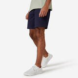 Men's Gym Cotton blend Shorts 500 With Pocket - Blue/Black