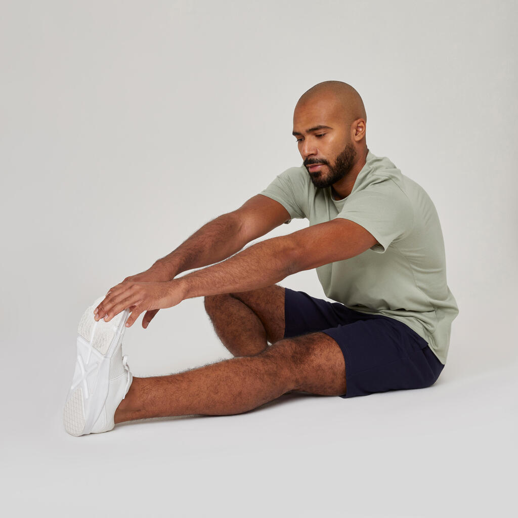 Short Fitness Homme - 500 Essentials rouge bordeaux