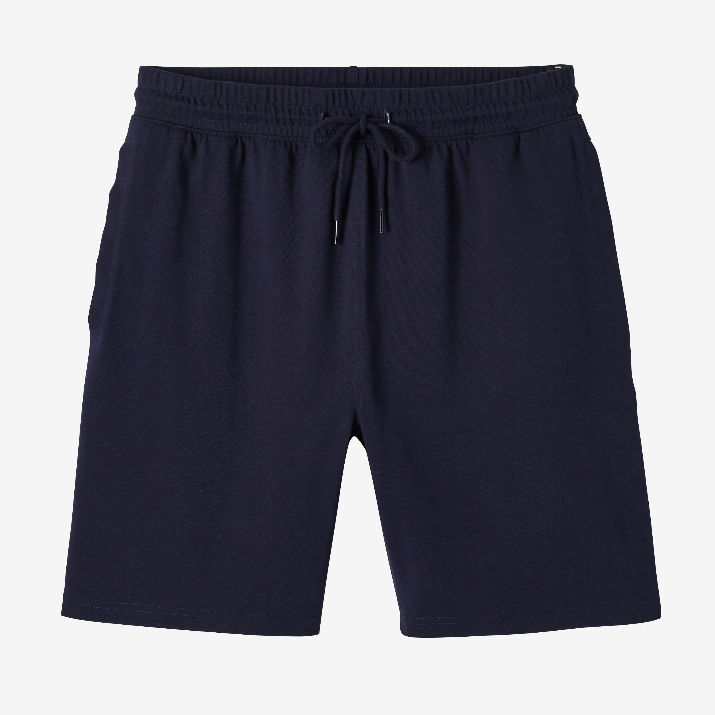 Men’s Straight-Cut Fitness Shorts - Essential 500 Blue - Asphalt blue ...