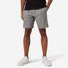 กางเกงขาสั้นเนื้อผ้าหลักเป็นผ้าฝ้ายสำหรับผู้ชายเพื่อการกายบริหารรุ่น Essentials (สีเทา)