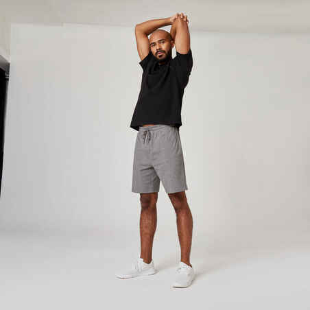 Men's Fitness Shorts 500 Essentials - Grey