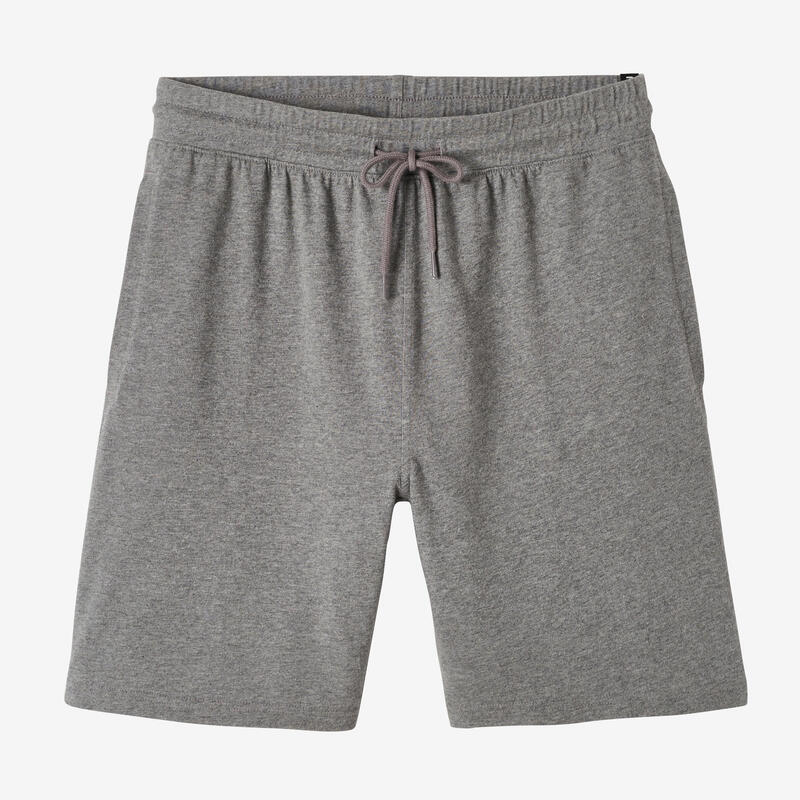 Fitnessshort voor heren 500 Essentials grijs