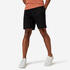 Men's Gym Cotton blend  Shorts 500 With Pocket - Black