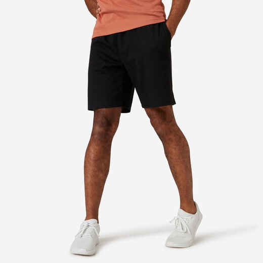 
      Men's Fitness Shorts 500 Essentials - Black
  