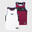 Dětský basketbalový oboustranný dres T500R bílo-vínový 
