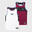 Kinder Basketballtrikot T500R weiss/bordeaux