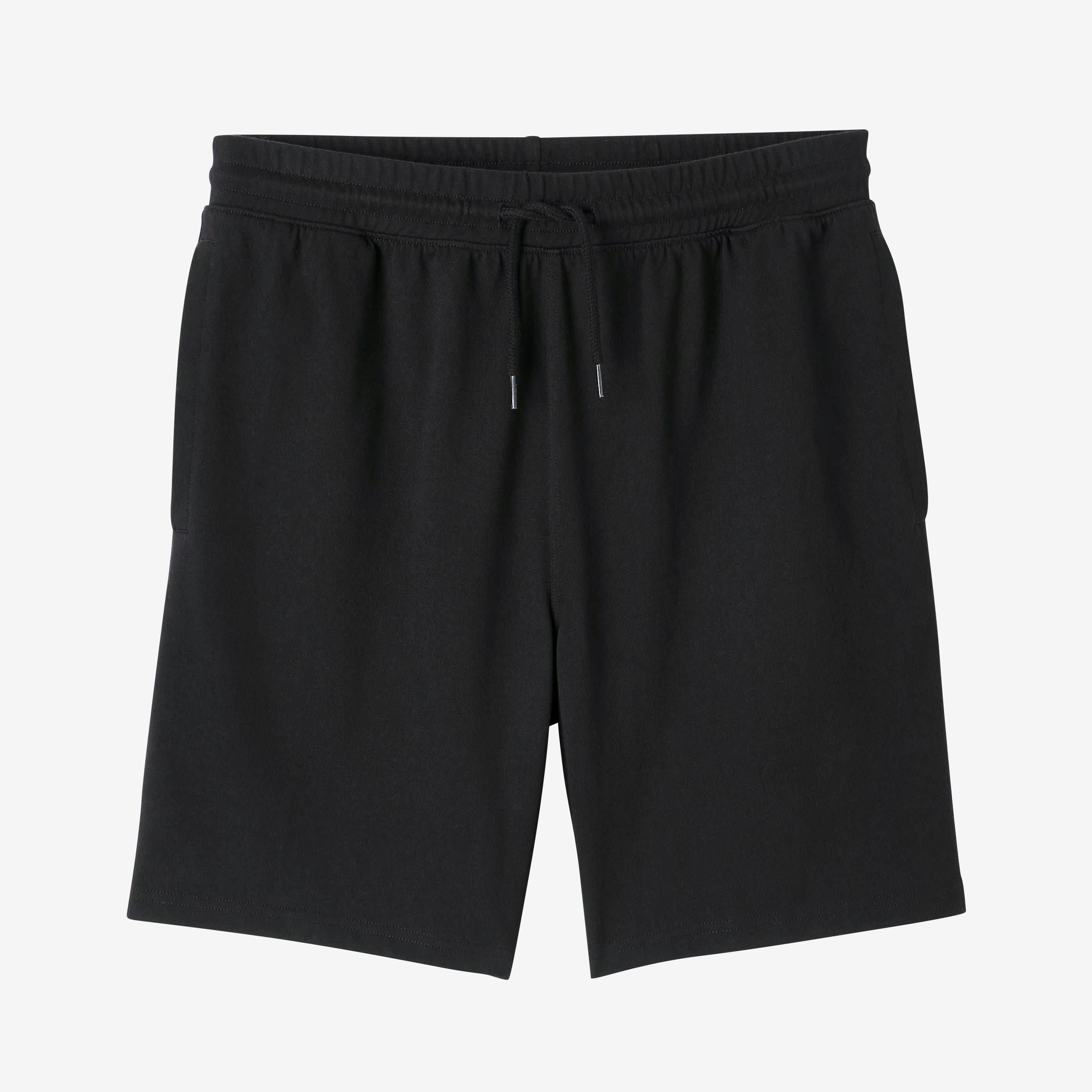 Men’s Straight-Cut Fitness Shorts - Essential 500 Black - DOMYOS