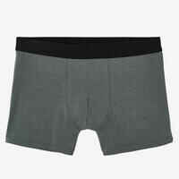 Men's Fitness Boxer Shorts 500 Tri-Pack - Black/Grey/Navy Blue