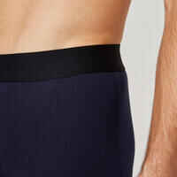 Men's Fitness Boxer Shorts 500 Tri-Pack - Black/Grey/Navy Blue