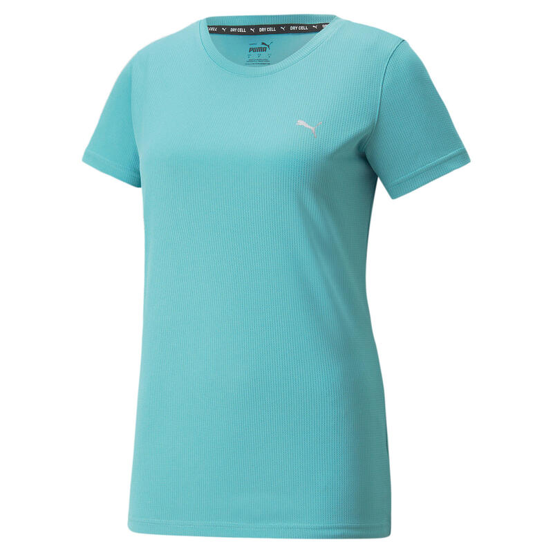 T-Shirt Fitness Cardio Damen blau