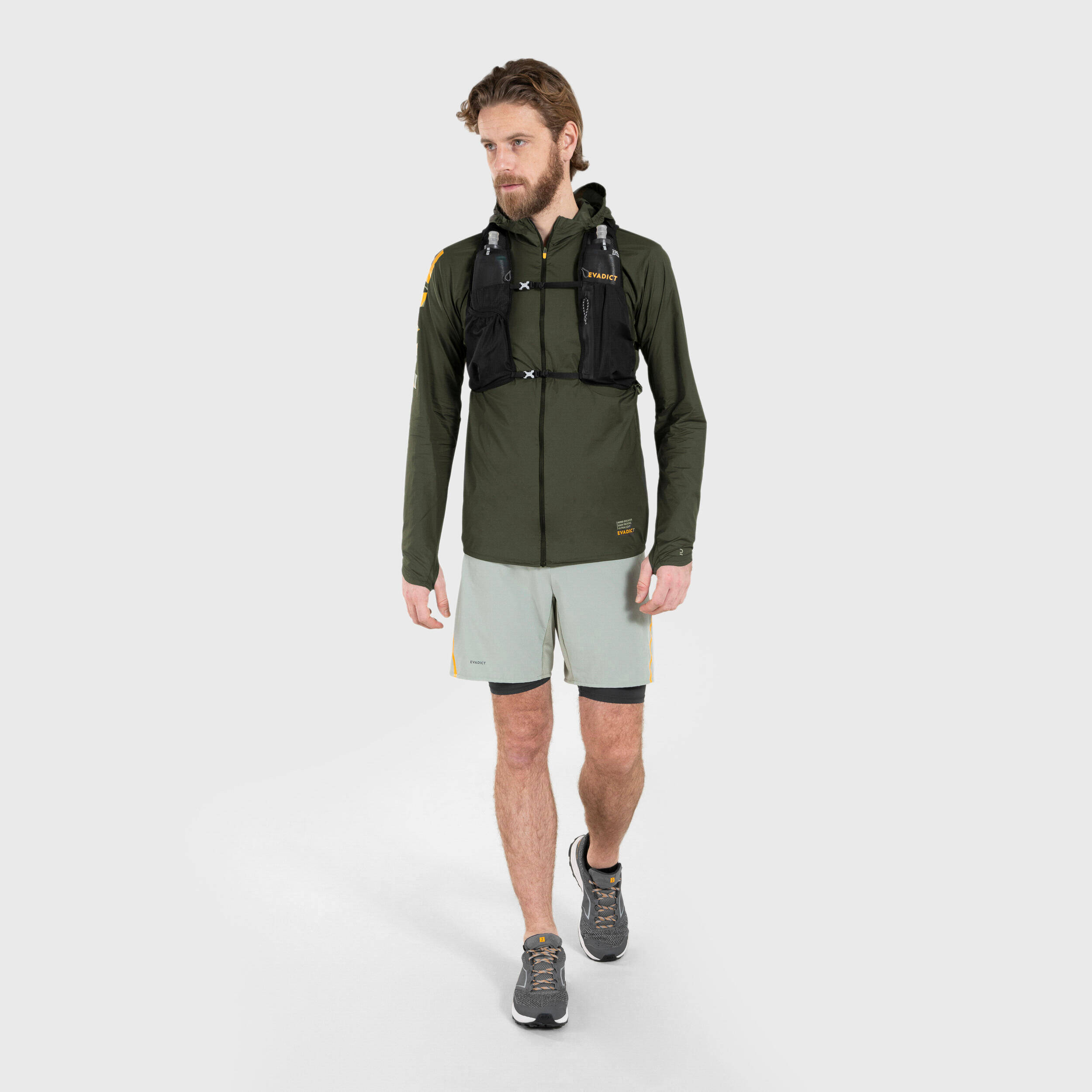 Men's Running & Trail Running Windproof Jacket - KIPRUN Run 900 Wind - Green -  1