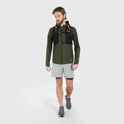 MEN'S LONG-SLEEVED WINDPROOF TRAIL RUNNING JACKET - KHAKI