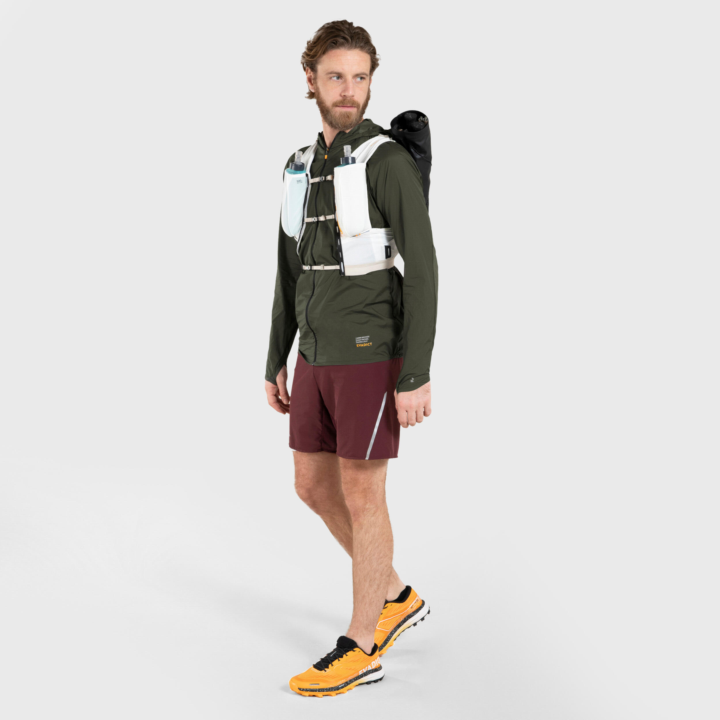 UNISEX TRAIL RUNNING HYDRATION GILET 5 L FLASK HOLDER EVADICT - Decathlon