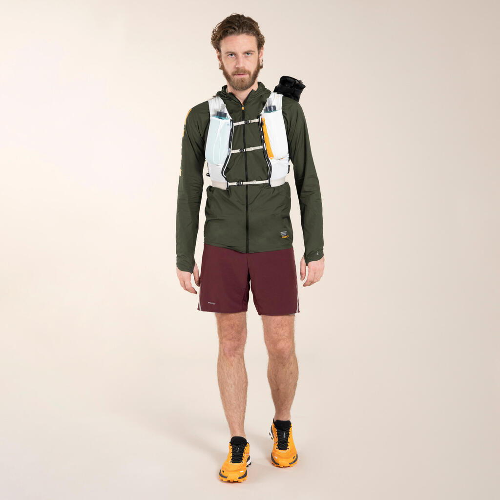 ŠORTS ZA TRAIL TRČANJE COMFORT MUŠKI - BORDO
