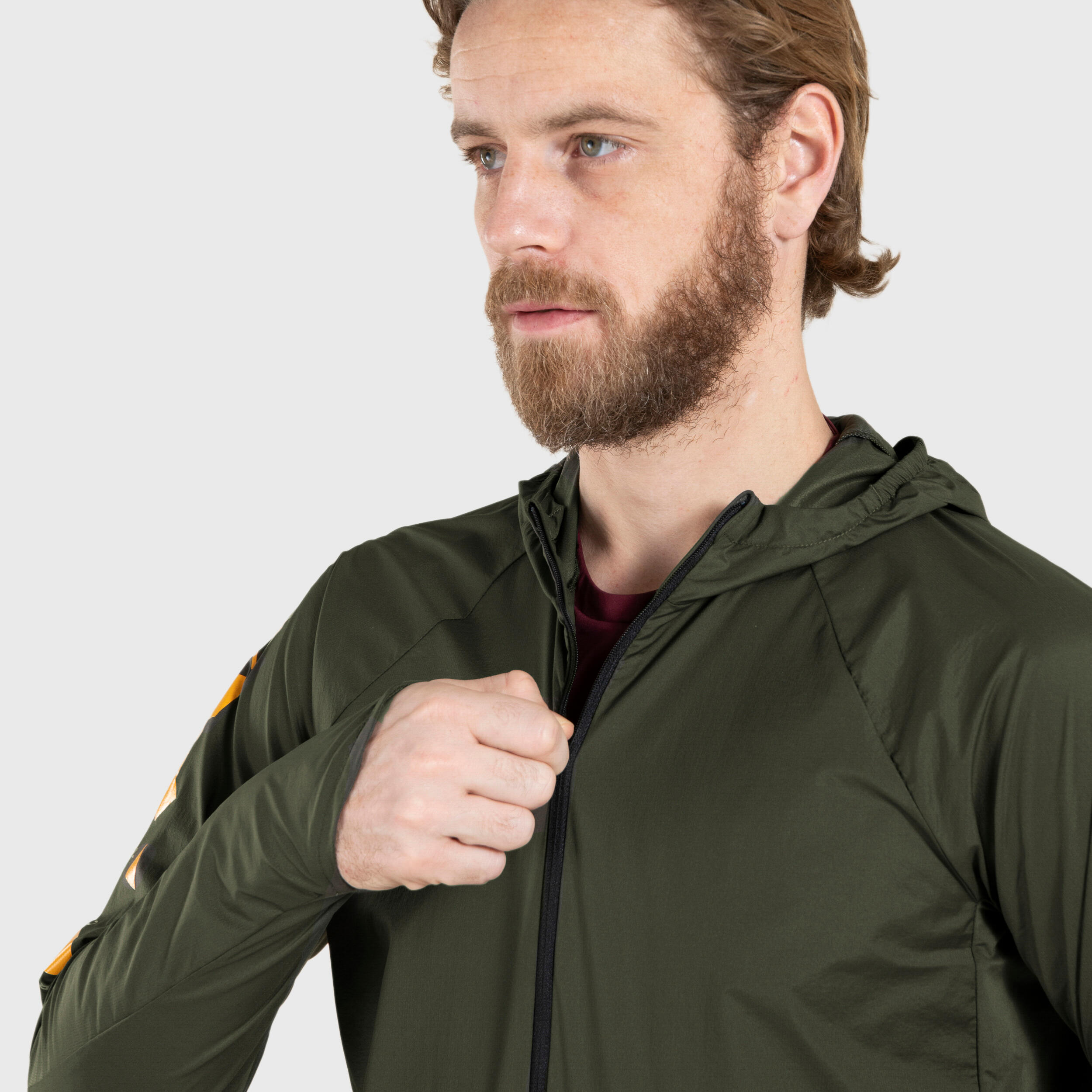 Men's Running & Trail Running Windproof Jacket - KIPRUN Run 900 Wind - Green