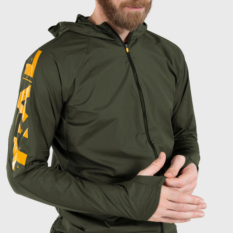 Veste coupe-vent de running & trail Running Homme, Kiprun Run 900 Wind Vert