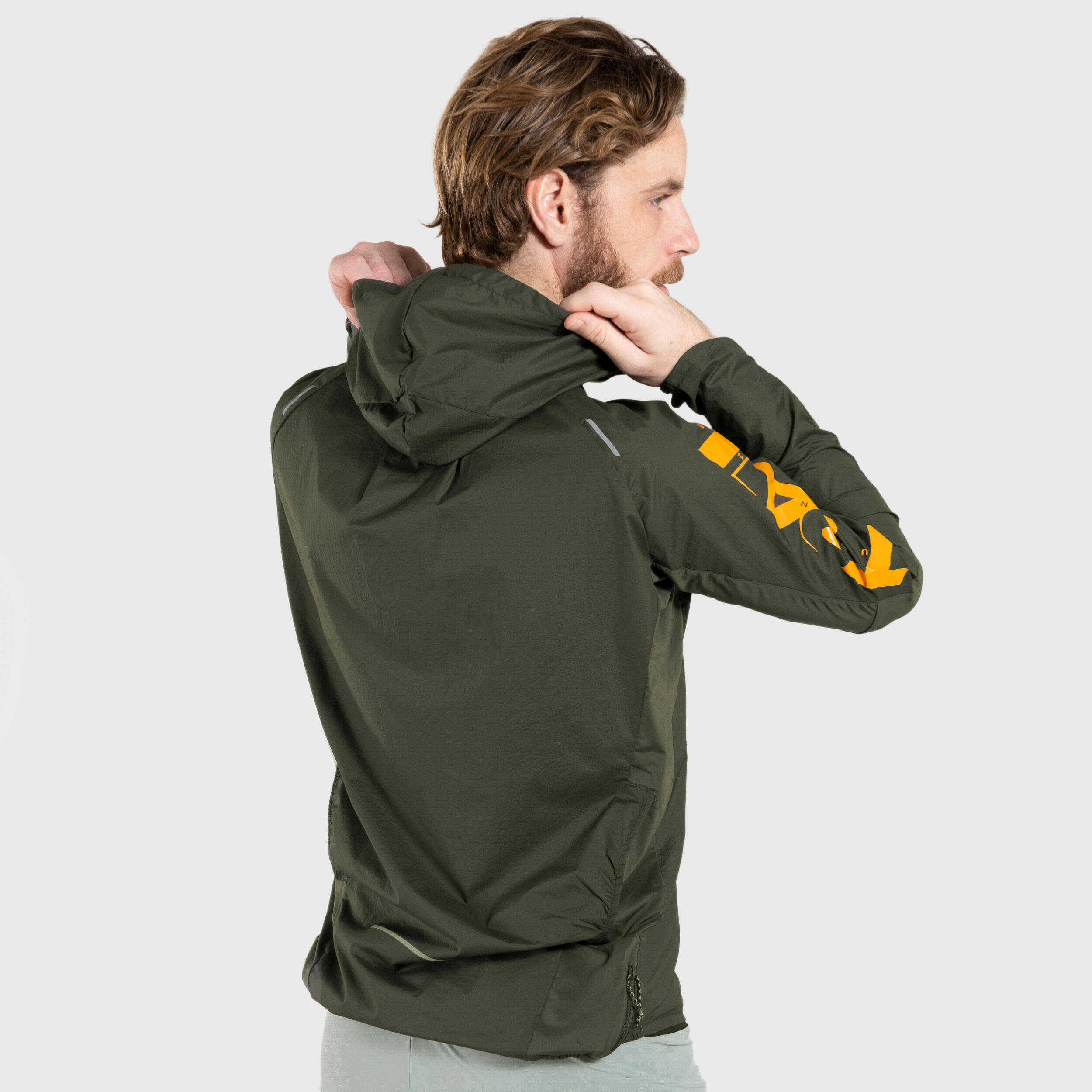 Men's Running & Trail Running Windproof Jacket - KIPRUN Run 900 Wind - Green -  3