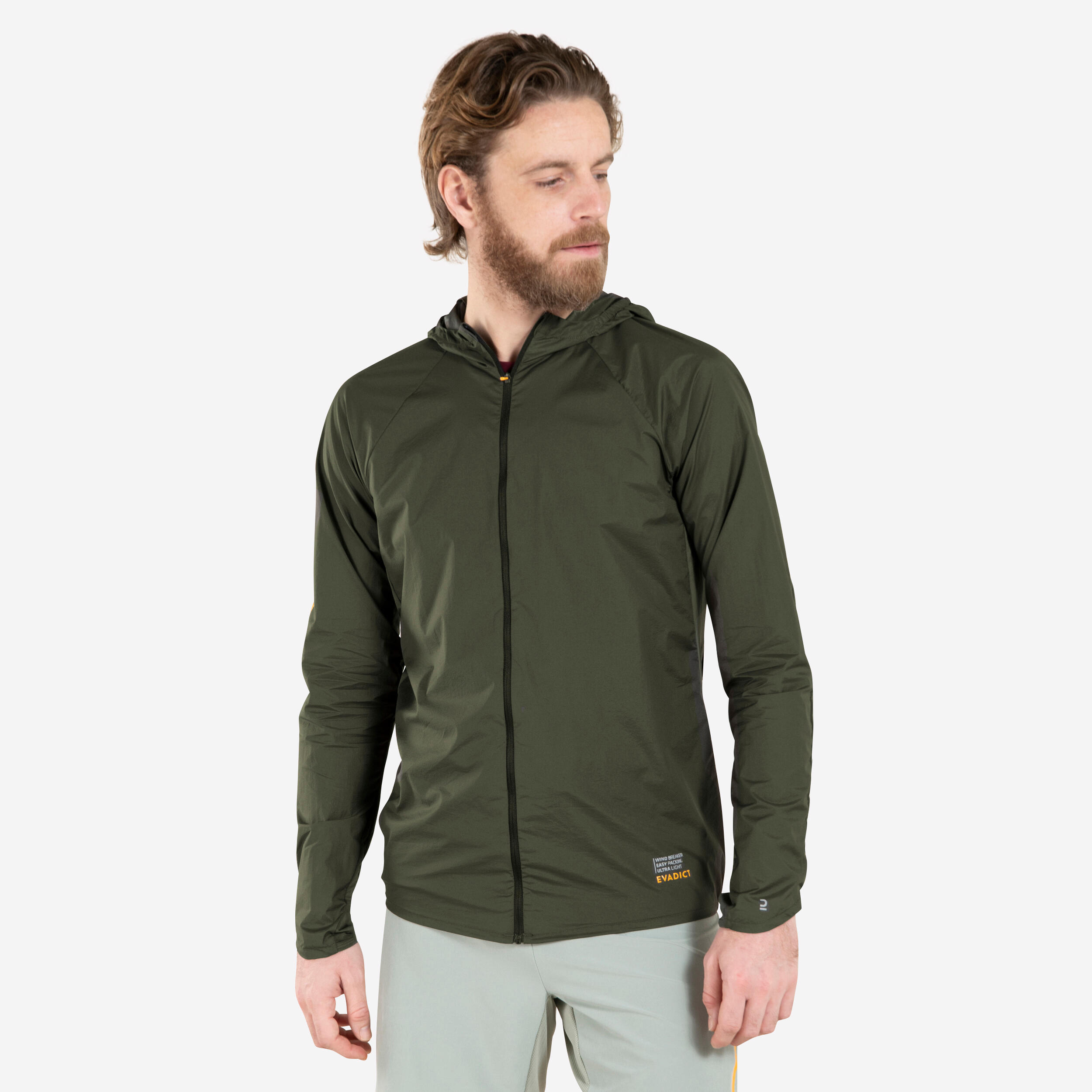 Men's running & trail running windbreaker - KIPRUN Run 900 Wind Green