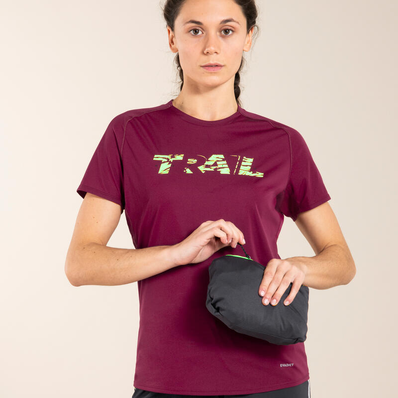 Maglia manica lunga trail donna SOFTSHELL grigia