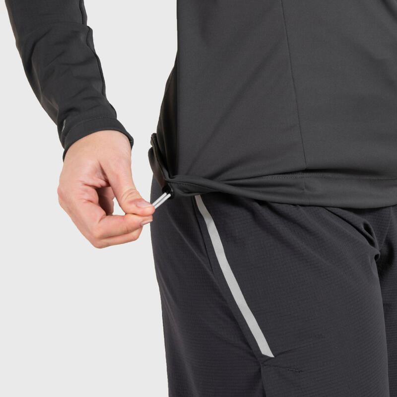 WOMEN'S TRAIL RUNNING LONGSLEEVED SOFTSHELL JERSEY GREY EVADICT