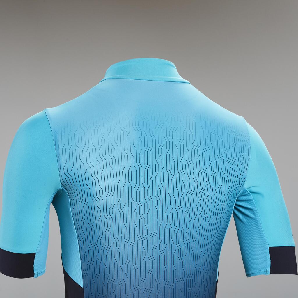 Men's Short-Sleeved Mountain Biking Jersey - Turquoise