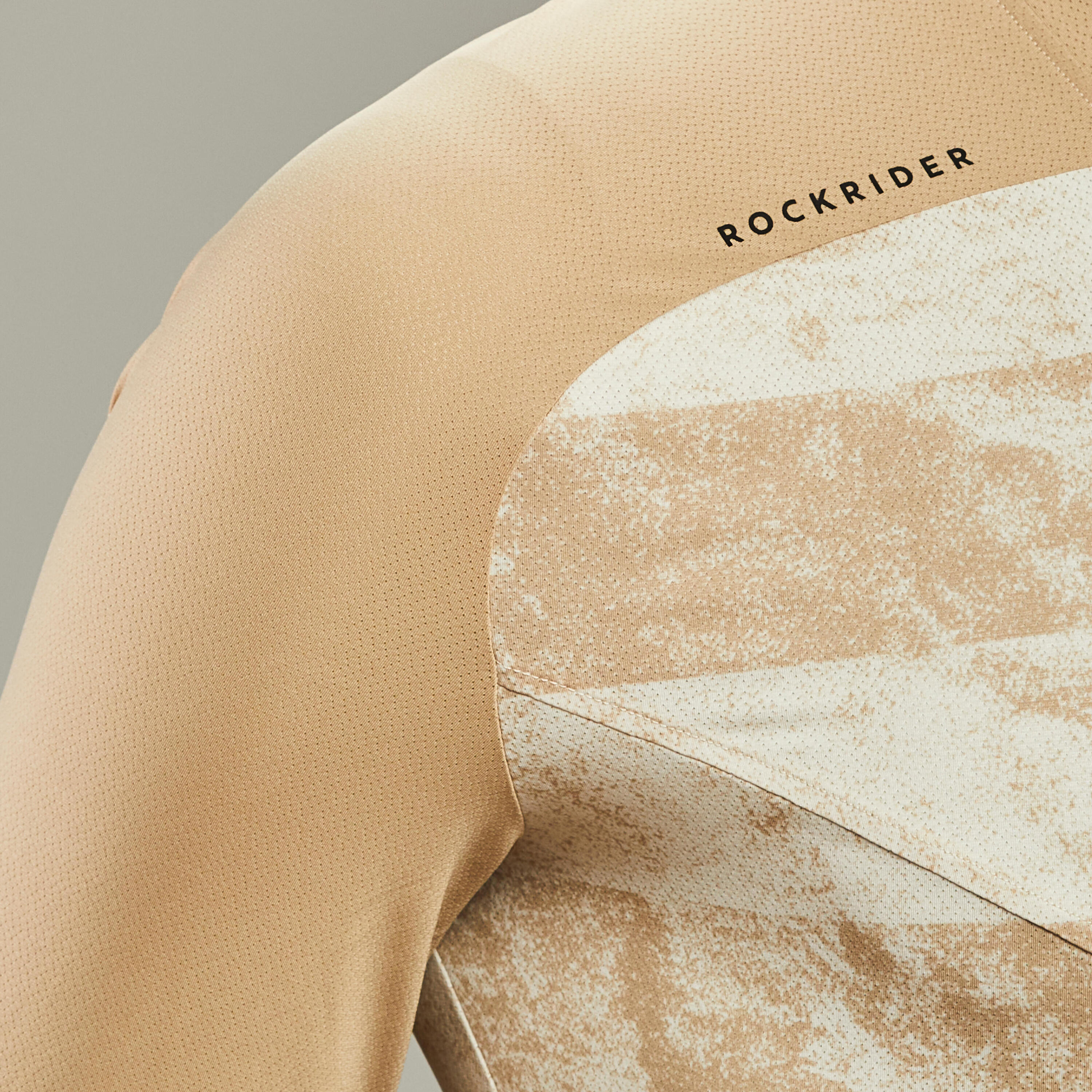 Maillot ciclismo MTB manga corta hombre Rockrider Feel AM beige 4/14
