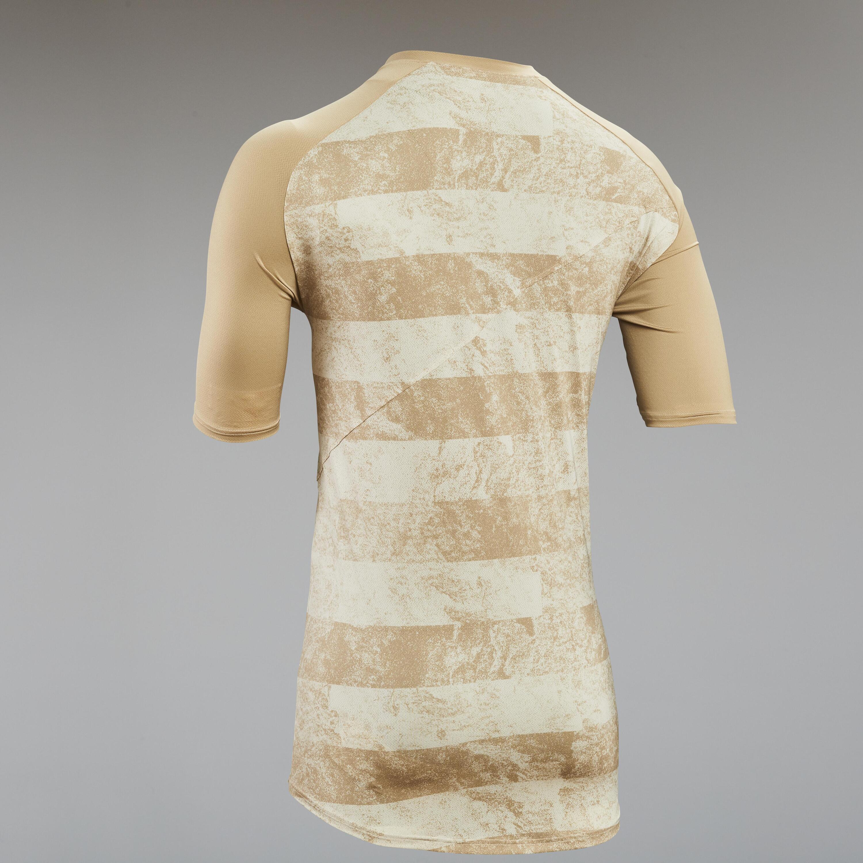 Maillot ciclismo MTB manga corta hombre Rockrider Feel AM beige 2/14