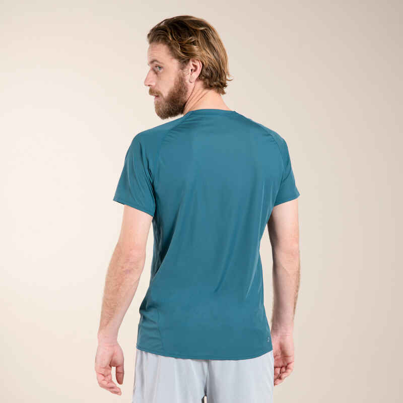 MEN'S TRAIL RUNNING SHORTSLEEVED TSHIRT GRAPH/AQUA Decathlon