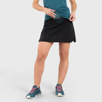 JUPE SHORT DE TRAIL RUNNING FEMME NOIR