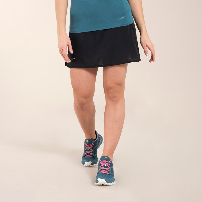 Women's Trail Running Skort - Black