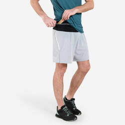 Men's Trail Running Shorts-KIPRUN Run 900 Ultra-Grey Pearl