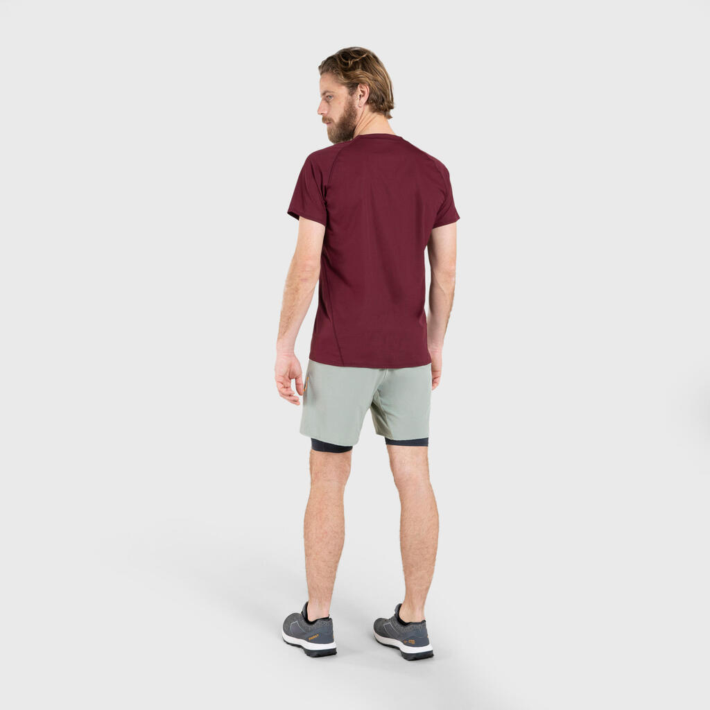 Vyriški patvarūs bėgimo bekele marškinėliai „Kiprun Run 500 Graph“, jūros mėlyni