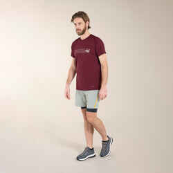 Korta tights/shorts för traillöpning COMFORT herr kaki